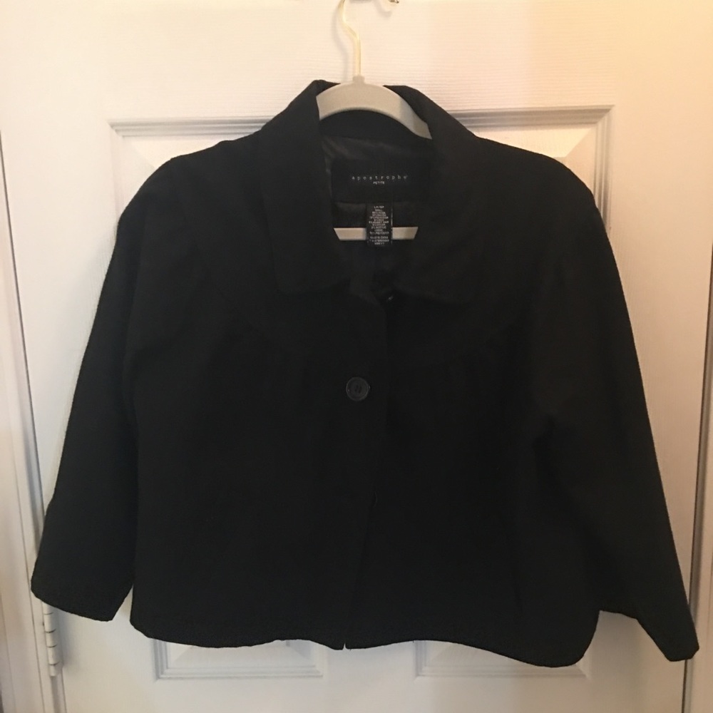 Black cape blazer